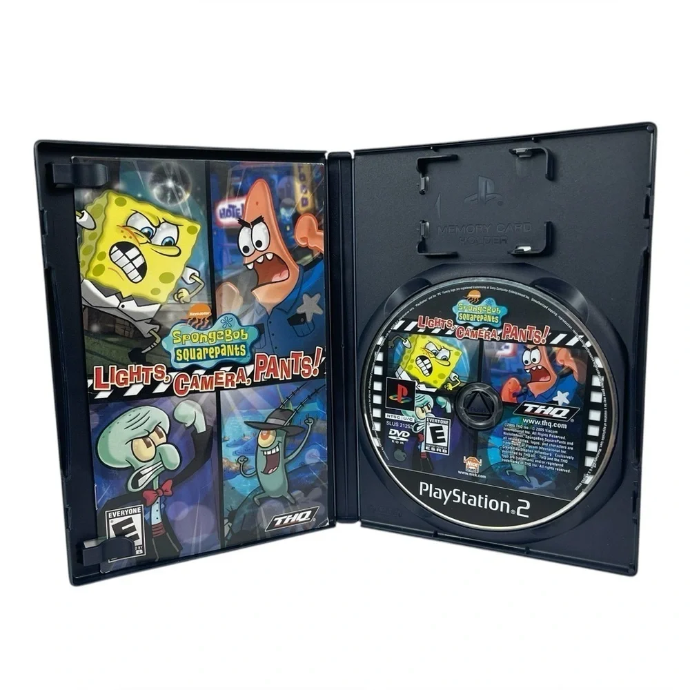 PlayStation 2 SpongeBob SquarePants Lights Camera Action Video Game w Manual